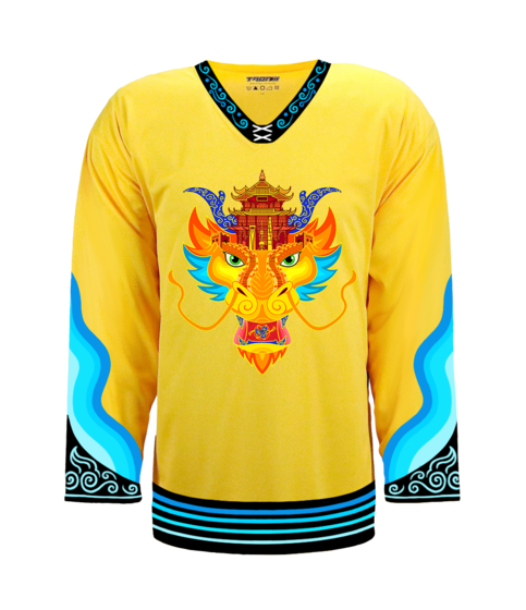 Adult Yellow Dragon Jersey Adult Yellow Dragon Jersey